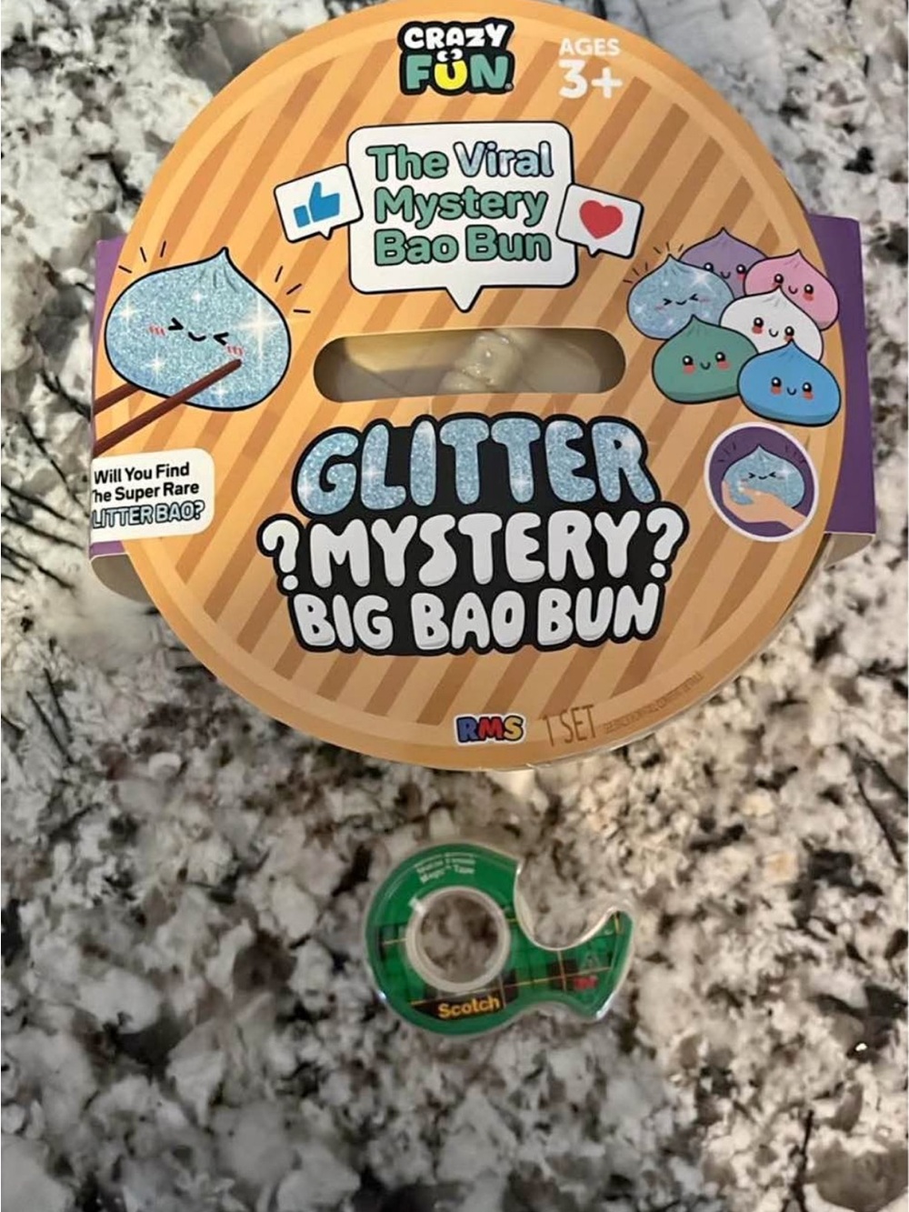 New TikTok viral crazy fun rms BIG mystery glitter bao bun- opened unused